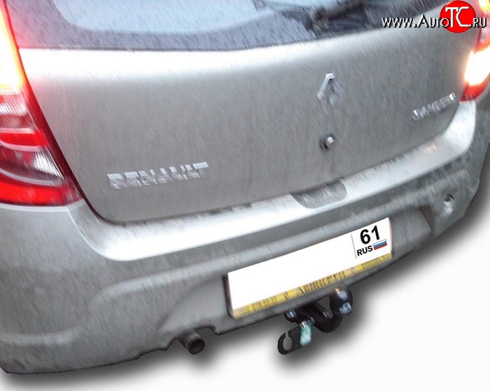 7 999 р. Фаркоп Лидер Плюс Renault Sandero (BS) (2009-2014) (Без электропакета)  с доставкой в г. Керчь