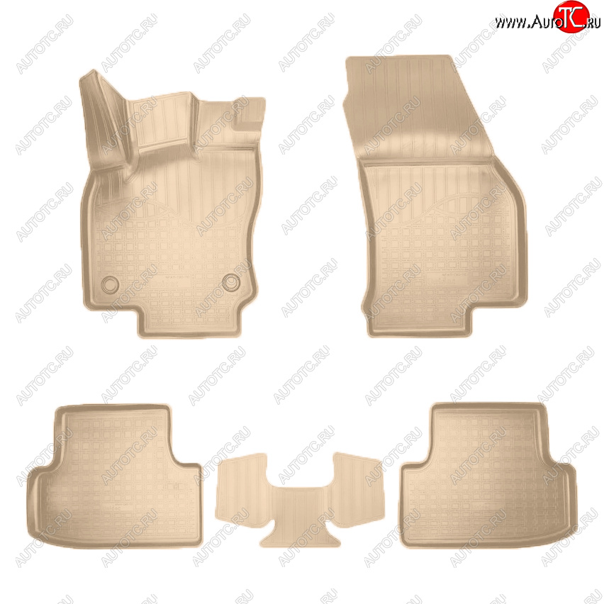 3 089 р. Коврики салона Norplast  Seat Ateca  5FP (2016-2025) (Цвет: бежевый)  с доставкой в г. Керчь