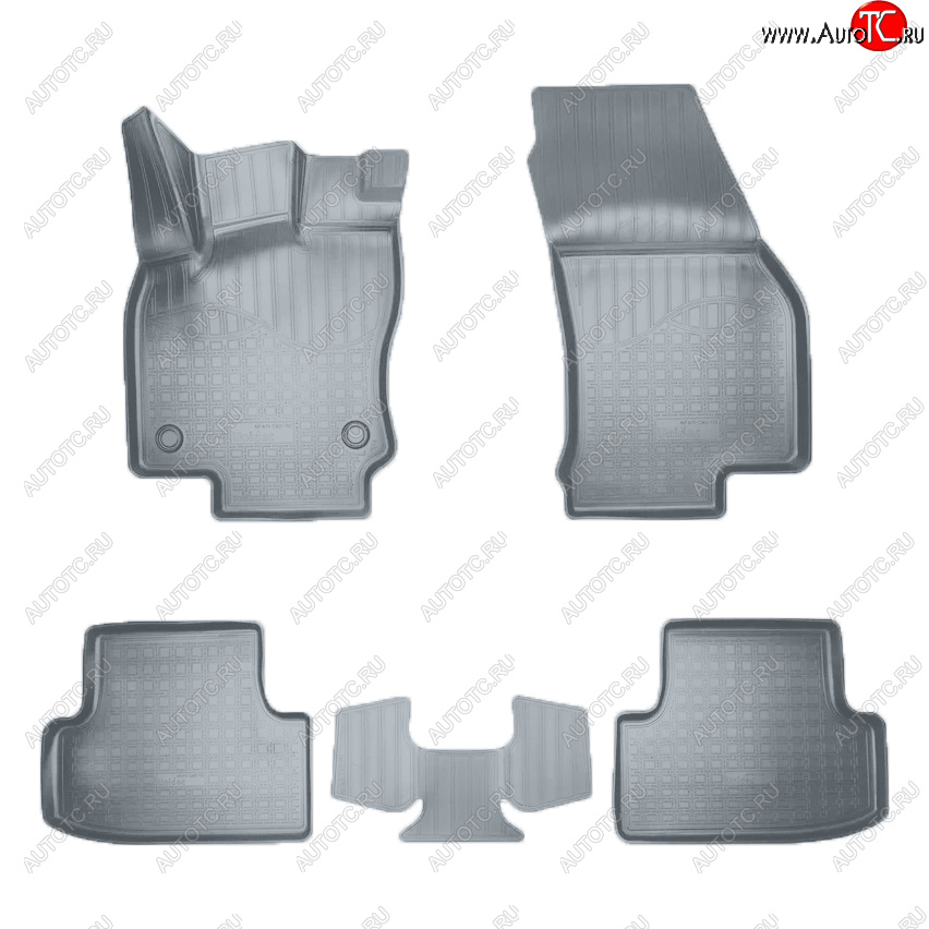 3 089 р. Коврики салона Norplast  Seat Ateca  5FP (2016-2025) (Цвет: серый)  с доставкой в г. Керчь