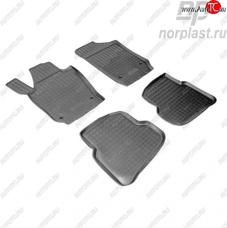 2 679 р. Комплект ковриков в салон Norplast Seat Ibiza 6J хэтчбэк 5 дв. доресталийнг (2008-2012) (черные)  с доставкой в г. Керчь