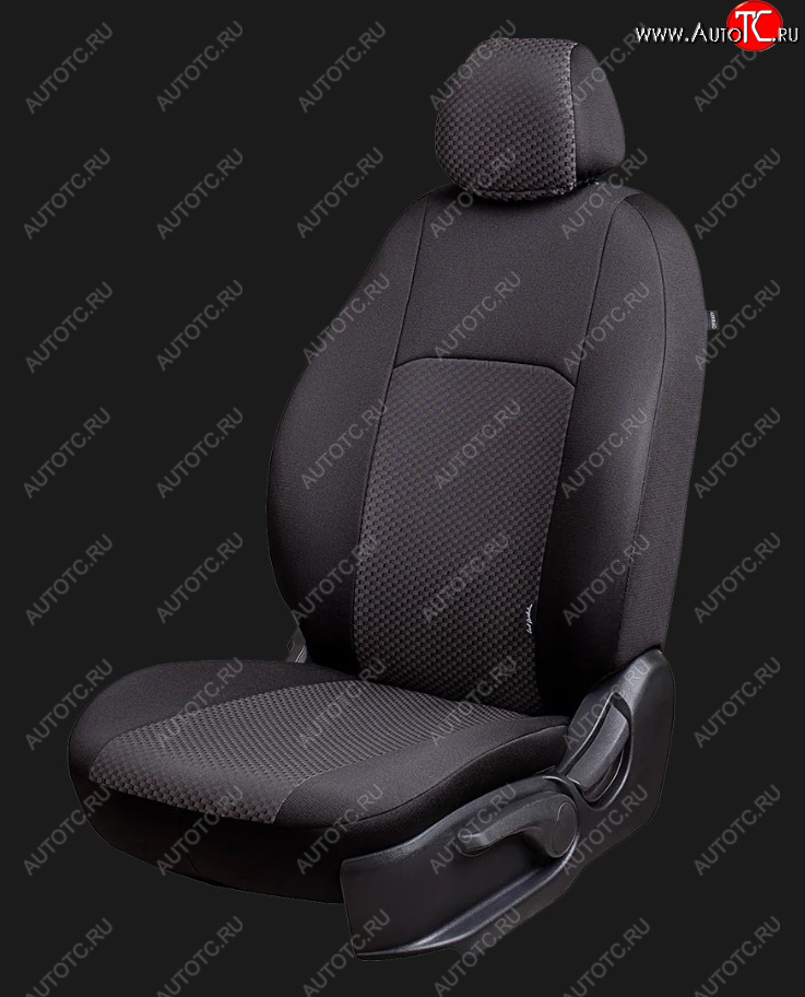 6 649 р. Чехлы сидений Lord Autofashion Дублин (жаккард, 60/40, раздельное заднее сиденье, 2П+1Г-образ. подголовника) Chevrolet Cruze J300 седан рестайлинг (2012-2015) (Серый, стежок серый)  с доставкой в г. Керчь