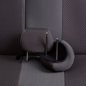 5 799 р. Чехлы сидений Lord Autofashion Дублин (жаккард, 60/40, раздельная спинка, 2Г-образ. подголовника)  Hyundai Solaris  RBr (2010-2017) седан дорестайлинг, седан рестайлинг (Серый, стежок серый)  с доставкой в г. Керчь. Увеличить фотографию 2