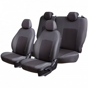 5 899 р. Чехлы сидений Lord Autofashion Дублин (жаккард, 60/40, раздельное заднее сиденье, 3Г-образ. подголовника) Hyundai Getz TB хэтчбэк 5 дв. рестайлинг (2005-2010) (Серый, стежок серый)  с доставкой в г. Керчь. Увеличить фотографию 3