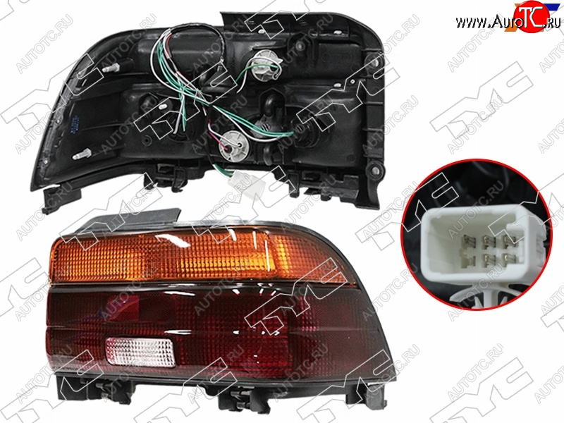 3 379 р. Правый фонарь задний TYC Toyota Corolla E100 седан (1991-2002)  с доставкой в г. Керчь