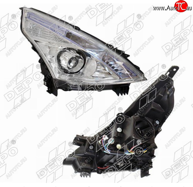 32 599 р. Правая фара (линза, ксенон, с электрокорректором, Евросвет) DEPO  Nissan Teana  2 J32 (2011-2014) рестайлинг  с доставкой в г. Керчь