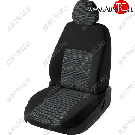 6 649 р. Чехлы сидений Lord Autofashion Дублин (жаккард, 60/40, раздельная спинка и сиденья, 3Г-образ. подголовника) KIA Ceed 2 JD дорестайлинг, хэтчбэк (2012-2015) (Чёрный, зигзаг)  с доставкой в г. Керчь