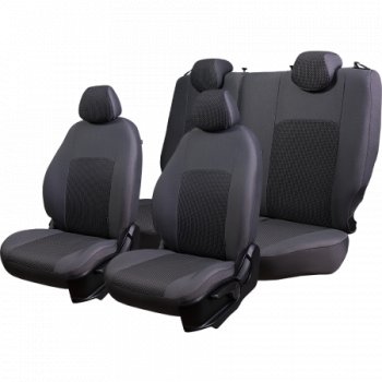 5 649 р. Чехлы сидений Lord Autofashion Дублин (жаккард, 60/40, раздельная задняя спинка, 2Г-образ. подголовника) KIA Rio 3 QB рестайлинг седан (2015-2017) (Серый, Сеул серый)  с доставкой в г. Керчь. Увеличить фотографию 3