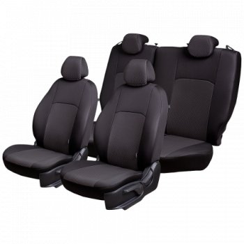 5 999 р. Чехлы сидений Lord Autofashion Дублин (жаккард, 60/40, раздельная задняя спинка, 3Г-образ. подголовника) Mitsubishi ASX дорестайлинг (2010-2012) (Чёрный, стежок серый)  с доставкой в г. Керчь. Увеличить фотографию 3