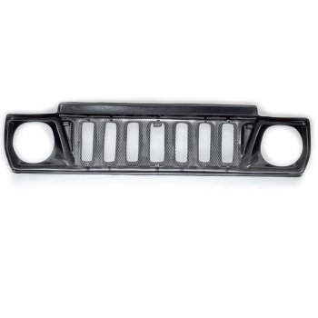 1 239 р. Решетка радиатора Jeep Cherokee (с сеткой) Автодемик Лада нива 4х4 2121 3 дв. 1-ый рестайлинг (2019-2021)  с доставкой в г. Керчь. Увеличить фотографию 3