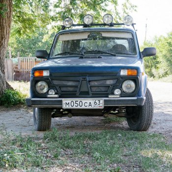 1 259 р. Декоративная решетка радиатора Autodemic (с противотуманками) Лада нива 4х4 2121 3 дв. 1-ый рестайлинг (2019-2021)  с доставкой в г. Керчь. Увеличить фотографию 5