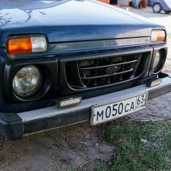 949 р. Декоративная решетка радиатора Autodemic Шашки Лада нива 4х4 2131 Урбан 5 дв. рестайлинг (2019-2021)  с доставкой в г. Керчь. Увеличить фотографию 2