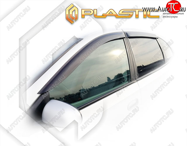 1 999 р. Ветровики дверей CA-Plastic  Nissan Tino (1998-2003) V10 доресталийнг (Classic полупрозрачный, Без хром. молдинга)  с доставкой в г. Керчь