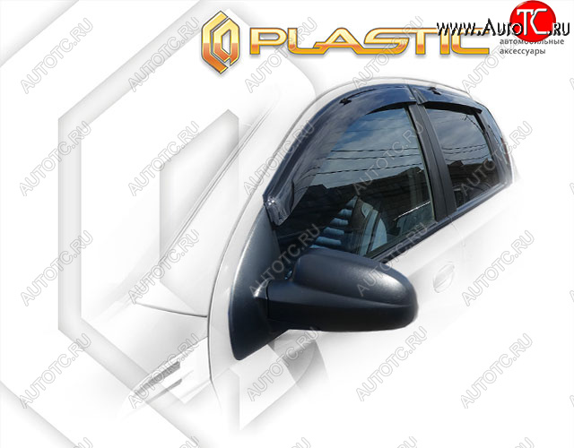1 899 р. Ветровики дверей CA-Plastic Classic полупрозрачный  Chevrolet Aveo  T250 (2006-2011) хэтчбек 5 дв рестайлинг (Classic полупрозрачный)  с доставкой в г. Керчь