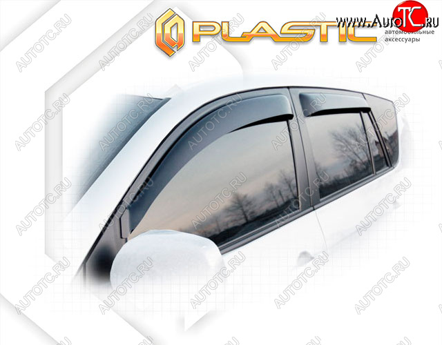 1 999 р. Дефлектора окон CA-Plastic Toyota RAV4 XA30 5 дв. 1-ый рестайлинг (2008-2010) (Classic полупрозрачный, Без хром. молдинга, Крепление только на скотч)  с доставкой в г. Керчь