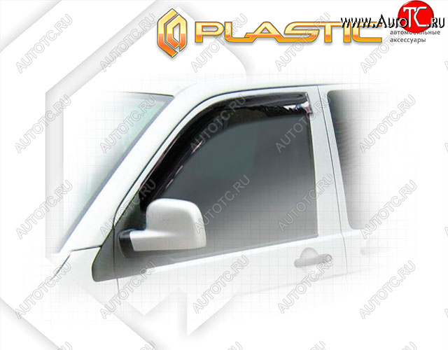 1 839 р. Ветровики дверей CA-Plastic  Volkswagen Multivan  T5 (2003-2009)  дорестайлинг (Classic полупрозрачный, Без хром. молдинга)  с доставкой в г. Керчь