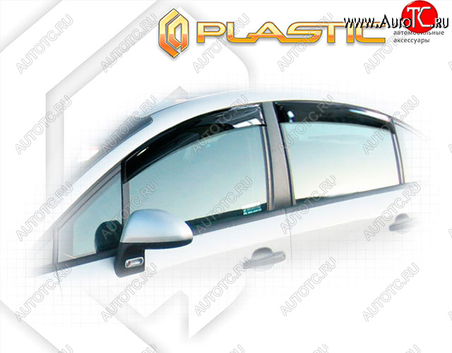 1 899 р. Ветровики дверей CA-Plastic  CITROEN C4 (2008-2011)  рестайлинг, хэтчбэк 5 дв. (Classic полупрозрачный, Без хром. молдинга)  с доставкой в г. Керчь