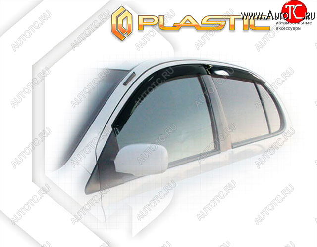 1 899 р. Дефлектора окон CA-Plastic  Toyota Yaris  XP10 (1999-2005) хэтчбэк 5 дв. (Classic полупрозрачный, Без хром. молдинга)  с доставкой в г. Керчь