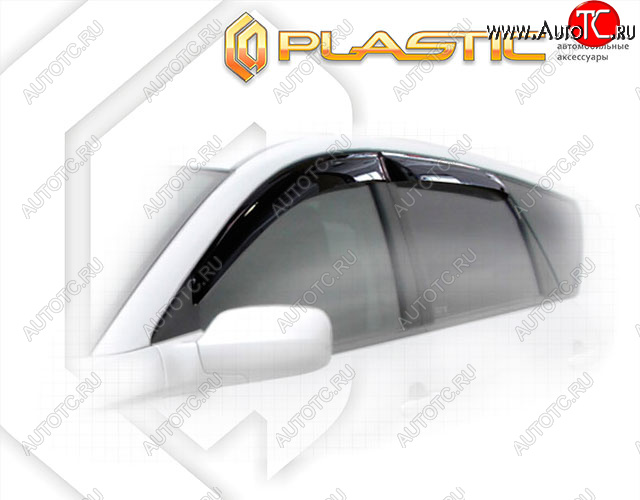 1 999 р. Дефлектора окон CA-Plastic  Toyota Caldina  T240 (2005-2007) универсал рестайлинг (Classic полупрозрачный, Без хром. молдинга, Крепление на скотч)  с доставкой в г. Керчь