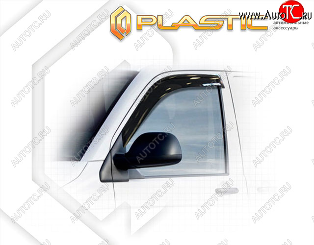 1 839 р. Дефлектора окон CA-Plastic Volkswagen Transporter T5 рестайлинг (2009-2015) (Classic полупрозрачный, Без хром. молдинга)  с доставкой в г. Керчь