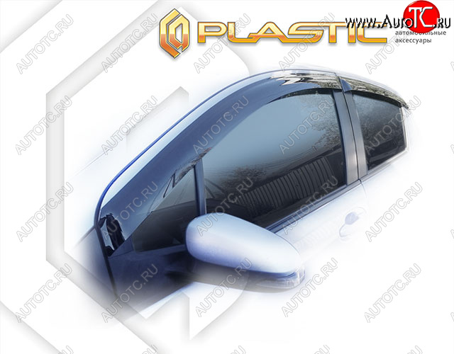 2 079 р. Дефлектора окон CA-Plastic  Toyota Vitz  XP130 (2010-2014) хэтчбэк 5 дв. дорестайлинг (Classic полупрозрачный, Без хром. молдинга)  с доставкой в г. Керчь