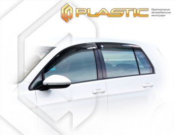 Дефлектора окон CA-Plastic Volkswagen Golf 7 дорестайлинг, хэтчбэк 5 дв. (2012-2017) (Classic полупрозрачный)