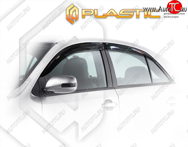 2 079 р. Дефлектора окон CA-Plastic Zotye Z300 (2012-2018) (Classic полупрозрачный, Без хром. молдинга, Крепление только на скотч)  с доставкой в г. Керчь