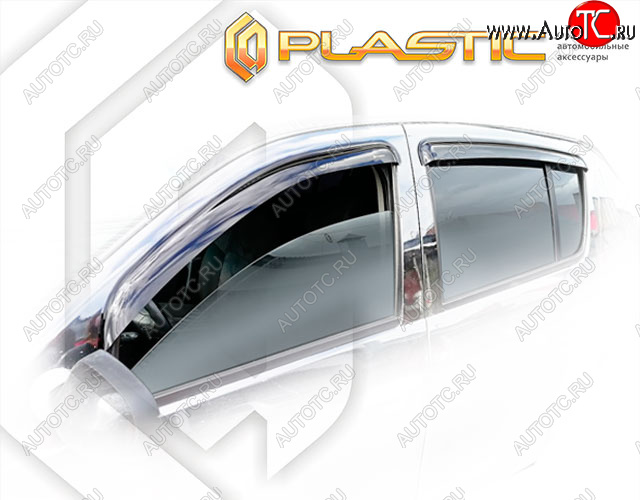 1 999 р. Ветровики дверей CA-Plastic Renault Sandero Stepway (BS) (2010-2014) (Classic полупрозрачный, Без хром. молдинга)  с доставкой в г. Керчь