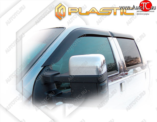 2 159 р. Ветровики дверей CA-Plastic  Ford F350  P473 PickUp CrewCab (2010-2016) (Classic полупрозрачный, Без хром. молдинга)  с доставкой в г. Керчь
