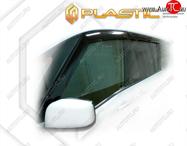 2 159 р. Ветровики дверей CA-Plastic  Nissan Serena  C26 (2013-2016) минивэн рестайлинг (Classic полупрозрачный, без хром. молдинга)  с доставкой в г. Керчь
