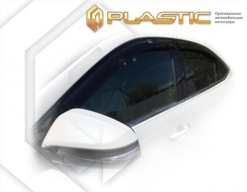 2 079 р. Дефлектора окон CA-Plastic Toyota Harrier XU60 дорестайлинг (2013-2017) (серия Classic полупрозрачный, Без хром. молдинга)  с доставкой в г. Керчь. Увеличить фотографию 2