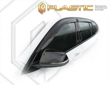 Ветровики дверей CA-Plastic BMW X1 F48 дорестайлинг (2015-2019) (Classic полупрозрачный)