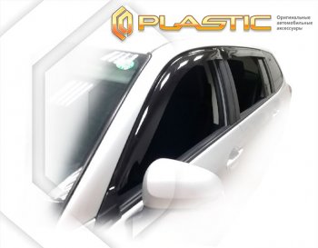 2 079 р. Дефлектора окон CA-Plastic Toyota Corolla Fielder E160 универсал 1-ый рестайлинг (2015-2017) (серия Classic полупрозрачный, Без хром. молдинга)  с доставкой в г. Керчь. Увеличить фотографию 2