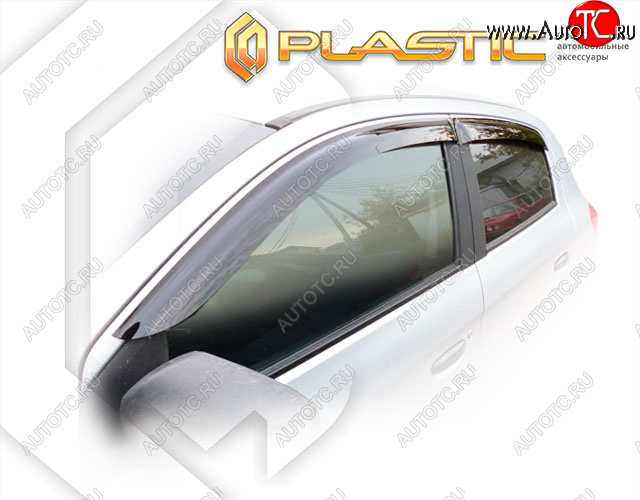 1 999 р. Ветровики дверей CA-Plastic  Mitsubishi Mirage  A03A (2012-2015) хэтчбэк 5 дв. дорестайлинг (Classic полупрозрачный)  с доставкой в г. Керчь