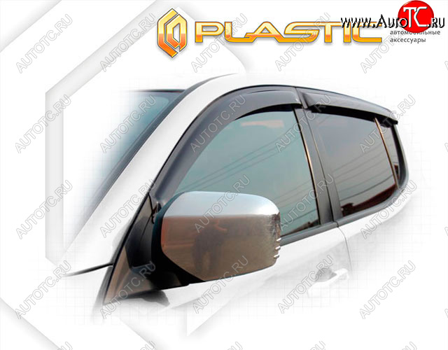 1 999 р. Ветровики дверей CA-Plastic  Mitsubishi Triton  KA/KB (2005-2015) Picap DoubleCab (Classic полупрозрачный, без хром. молдинга, без хром. молдинга)  с доставкой в г. Керчь