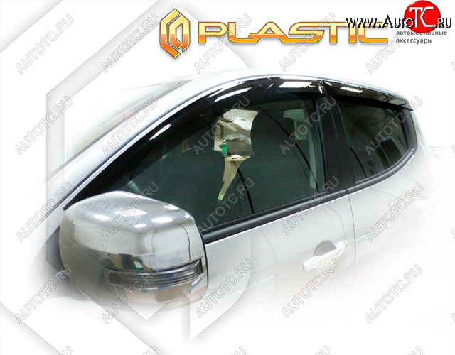 2 079 р. Ветровики дверей CA-Plastic  Mitsubishi Triton  KKKL (2015-2018) Double Cab дорестайлинг (Classic полупрозрачный, без хром. молдинга)  с доставкой в г. Керчь