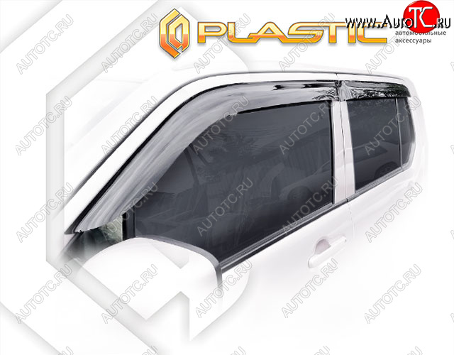 1 999 р. Ветровики дверей CA-Plastic  Mazda Flair  MJ3.4 хэтчбэк 5 дв. (2014-2017) рестайлинг (Classic полупрозрачный, Без хром. молдинга)  с доставкой в г. Керчь