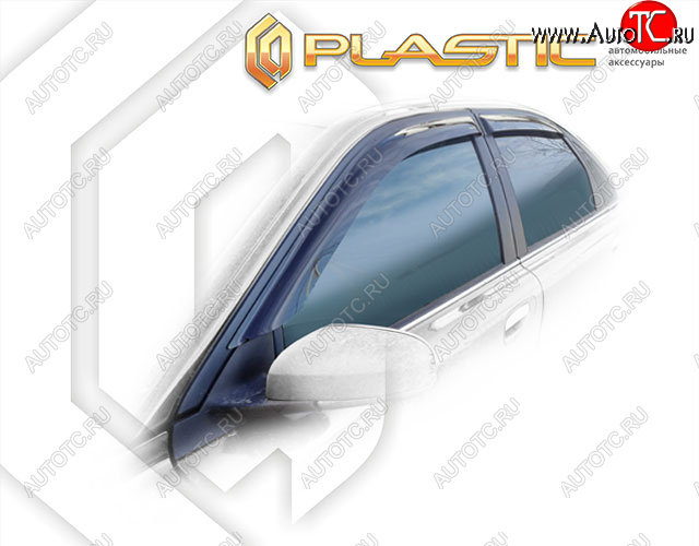 1 999 р. Дефлектора окон CA-Plastic  Volvo S80  TS седан (1998-2006) дорестайлинг, рестайлинг (Classic полупрозрачный, Без хром. молдинга)  с доставкой в г. Керчь