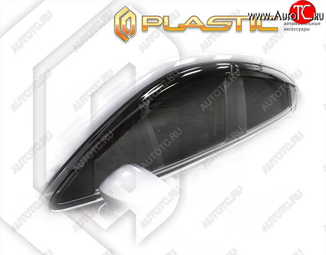1 999 р. Ветровики дверей CA-Plastic  Mazda Demio  4 DJ (2014-2019) (Classic полупрозрачный, Без хром. молдинга)  с доставкой в г. Керчь