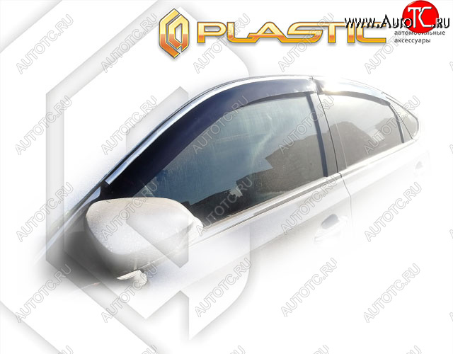 1 999 р. Дефлектора окон CA-Plastic Toyota Avalon 4 Правый руль (2012-2015) (Classic полупрозрачный, Без хром. молдинга)  с доставкой в г. Керчь