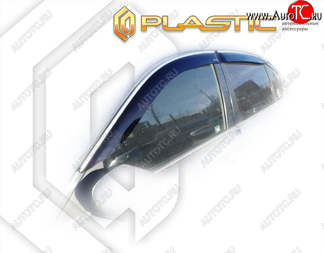 1 999 р. Ветровики дверей (Американская версия) CA-Plastic  Honda Accord  8 CU (2008-2013) седан дорестайлинг, седан рестайлинг (Classic полупрозрачный, Без хром. молдинга)  с доставкой в г. Керчь