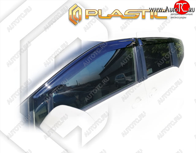 2 079 р. Дефлектора окон CA-Plastic Toyota Sienta XP170 дорестайинг (2015-2019) (Classic полупрозрачный, Без хром. молдинга)  с доставкой в г. Керчь