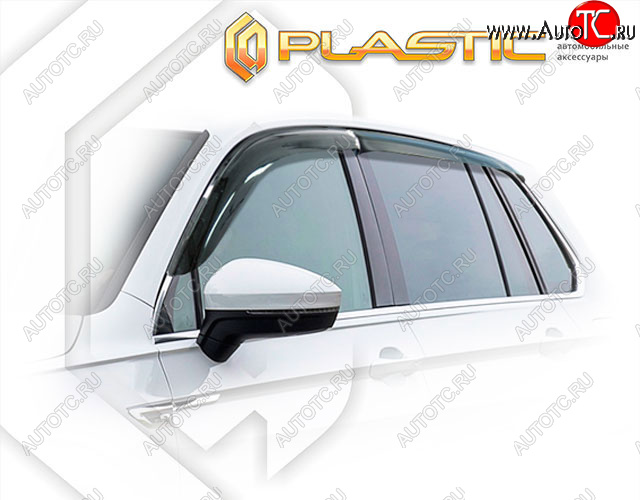 2 099 р. Дефлектора окон CA-Plastic Volkswagen Tiguan Mk2 рестайлинг (2020-2022) (Classic полупрозрачный, Без хром. молдинга)  с доставкой в г. Керчь