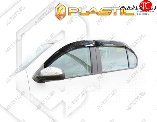 2 099 р. Дефлектора окон CA-Plastic Renault Logan 2 рестайлинг (2018-2025) (Classic полупрозрачный)  с доставкой в г. Керчь
