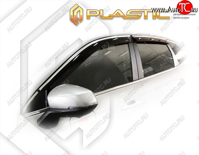 2 099 р. Ветровики дверей CA-Plastic Haval Jolion дорестайлинг (2020-2024) (Classic полупрозрачный, Без хром. молдинга)  с доставкой в г. Керчь