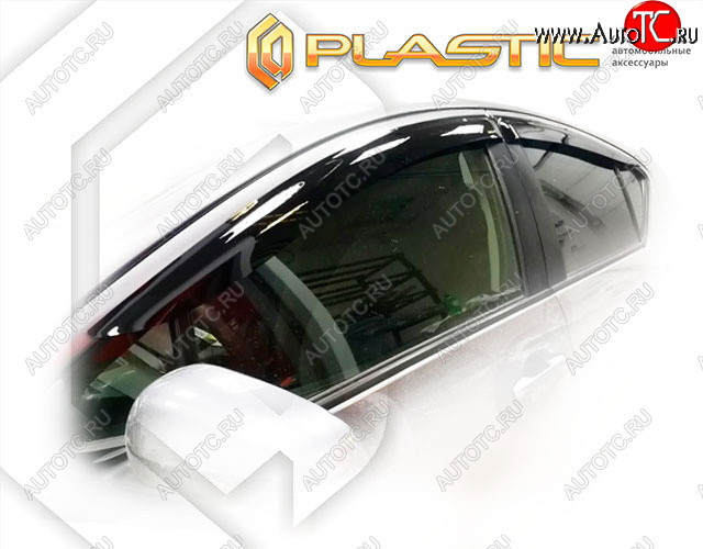 1 999 р. Дефлектора окон CA-Plastic Toyota Aqua P10 2-ой рестайлинг (2017-2021) (Classic полупрозрачный, Без хром. молдинга)  с доставкой в г. Керчь