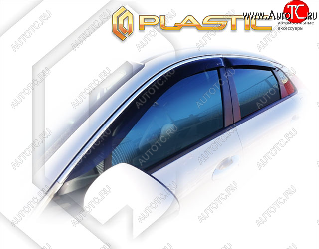 2 099 р. Ветровики дверей CA-Plastic KIA K5 DL (2019-2022) (Classic полупрозрачный, Без хром. молдинга)  с доставкой в г. Керчь