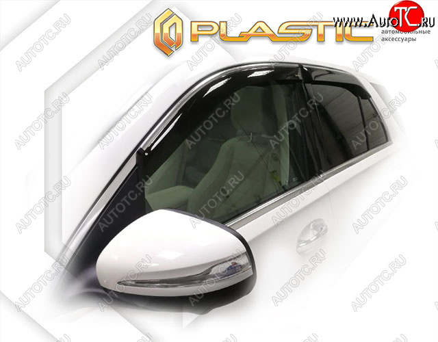 2 099 р. Ветровики дверей CA-Plastic Mercedes-Benz GLE class W167 (2018-2025) (Classic полупрозрачный, Без хром. молдинга)  с доставкой в г. Керчь