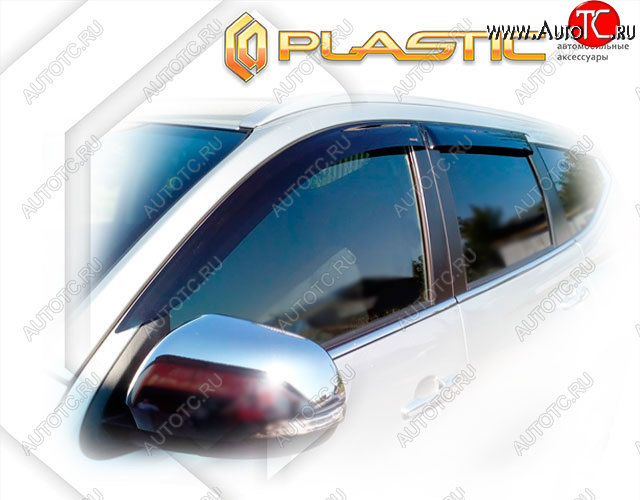 2 199 р. Ветровики дверей CA-Plastic Mitsubishi Pajero Sport QF рестайлинг (2019-2022) (Classic полупрозрачный, Без хром. молдинга)  с доставкой в г. Керчь