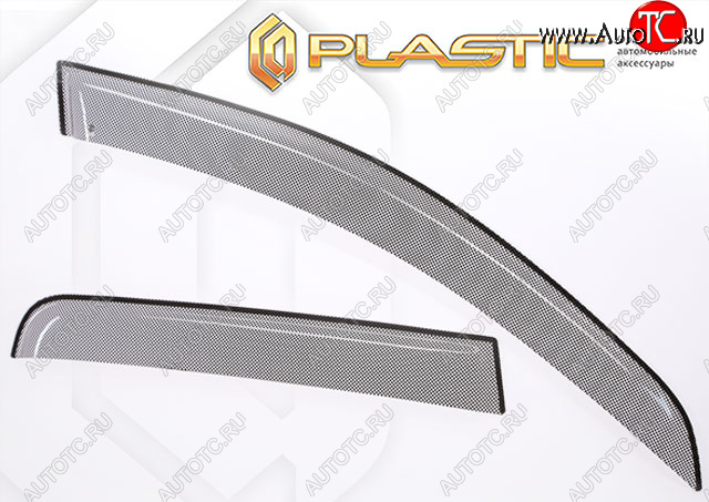 3 299 р. Ветровики дверей CA-Plastic Лада 2123 (Нива Шевроле) 2 рестайлинг (2020-2021) (Шелкография черная, Без хром. молдинга)  с доставкой в г. Керчь