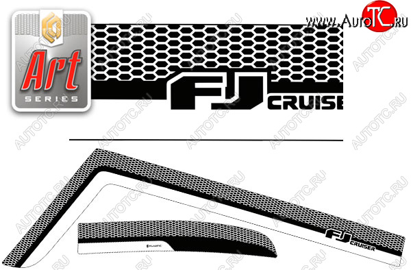2 299 р. Ветровики дверей CA-Plastic  Toyota FJ-Cruiser (2006-2018) (Серия Art белая)  с доставкой в г. Керчь